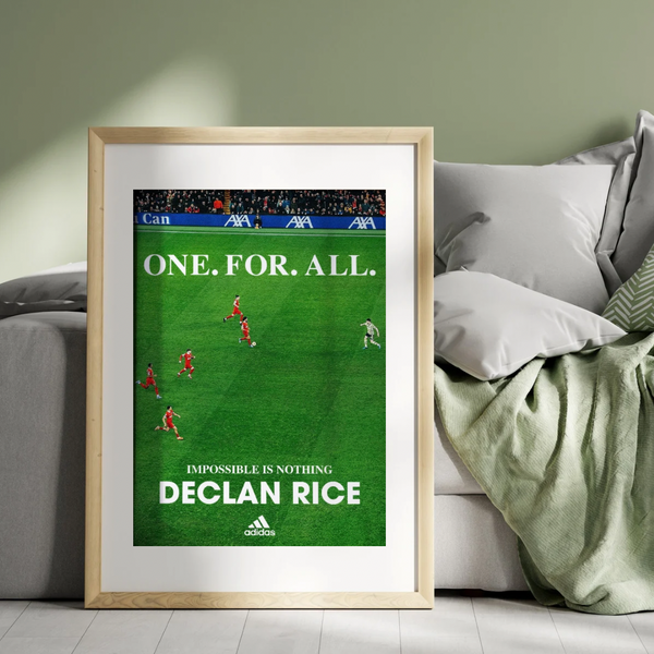 Declan Rice - One for all Arsenal Poster A3